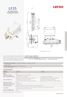 Differential Air Pressure Switch LF35