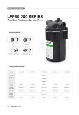 LEFOO 24V 50-200GPD Series Brushless