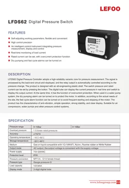 LEFOO LFDS62 Digital Pressure Switch