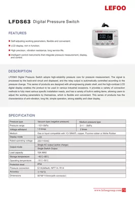 LEFOO LFDS63 Digital Pressure Switch