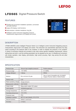 LEFOO LFDS65 Digital Pressure Switch