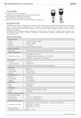 LEFOO LFDS68 Pressure Switch Transmitter