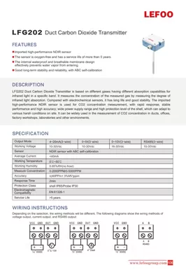 LEFOO LFG202 Duct Carbon Dioxide Transmitter