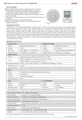 LEFOO LFG60 All-in-One Air Quality Transmitter