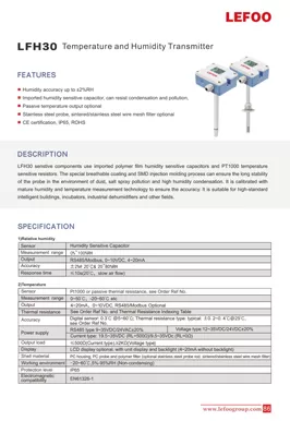LEFOO LFH30 High Accuracy Temperature and Humidity Transmitter