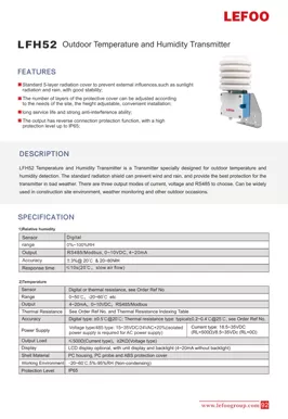 LEFOO LFH52 Outdoor Temperature and Humidity Transmitter