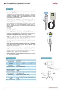 LEFOO LFLLD Insertion Electromagnetic Flowmeter