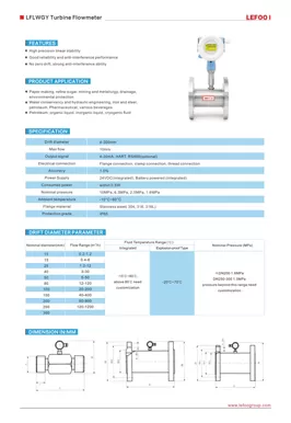 LEFOO LFLWGY Turbine Flowmeter