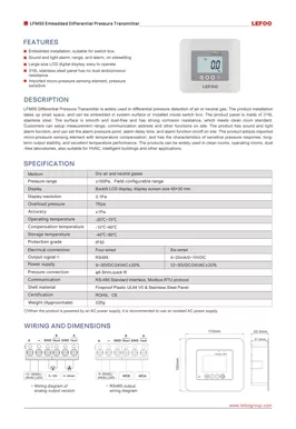 LEFOO LFM55 Embedded DifferentialPressure Transmitter