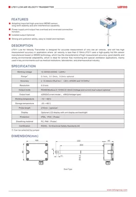 LEFOO LFS11 Low Air Speed Transmitter