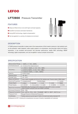 LEFOO LFT2800 PressureTransmitter