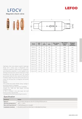 Magnetic Check Valve LFDCV