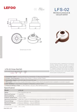 Miniature Pressure & Vacuum Switch LFS-02
