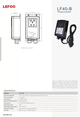 Pneumatic Pressure Switch Box LF40-B