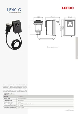 Pneumatic Pressure Switch Box LF40-C