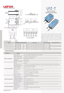 Spring Reset Damper Actuator LFZ-T