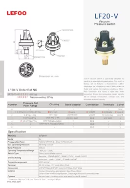 Vacuum Pressure Switch LF20-V